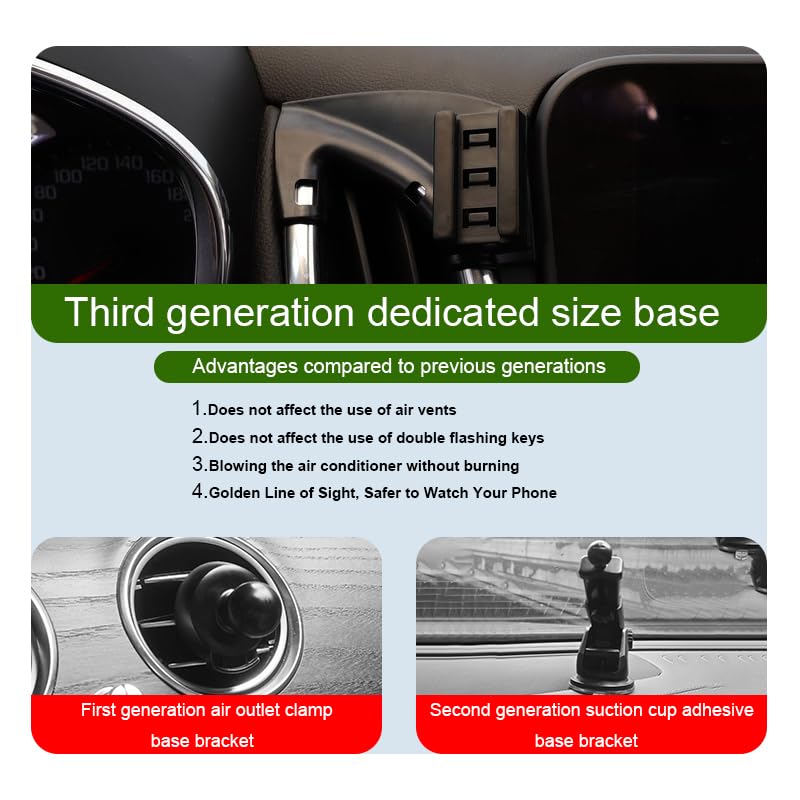 Car Phone Holder for Chevy Equinox Auto Accessories[Special vehicle installation，only For 2018-2023 Equinox，non universal][Auto Lock Hands Free Cell Phone Mount Car fits for iPhone & All Smartphones]