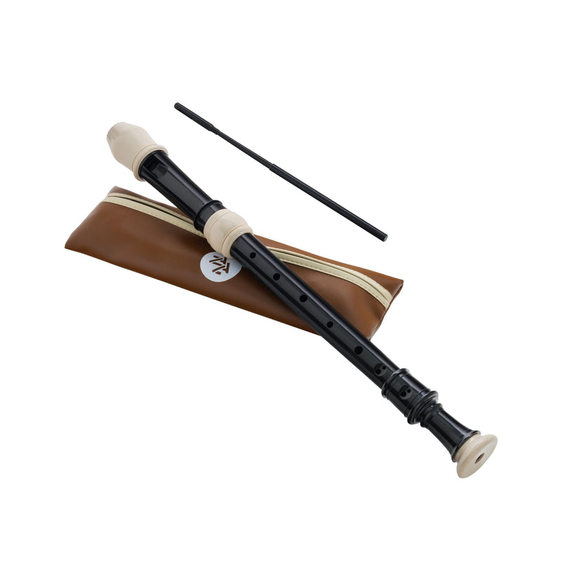 ZAZA- Quality Alto recorder with zipper bag, cleaning rod, and grease.