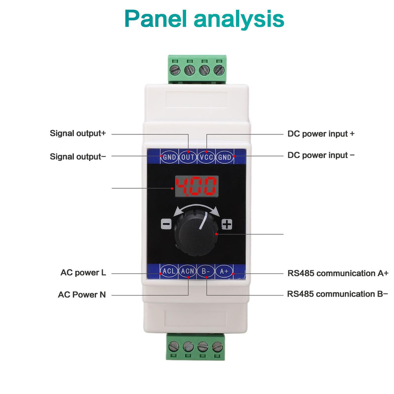 Jadeshay Current Signal Generator Digital Display 4‑20mA DC 24V Analog Simulator for Rail Installation Generator