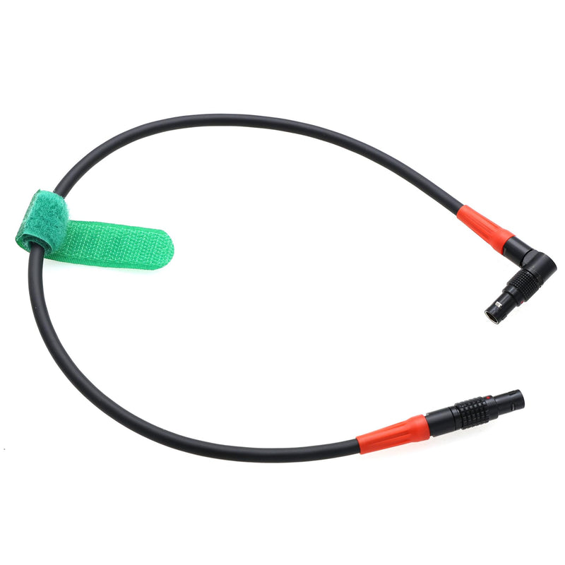 Light Ranger to MDR4 MDR3 Serial Data Power Cable for Preston, 4 Pin Right Angle Rotate to Straight, Black Connector, 60cm Light Ranger Cable