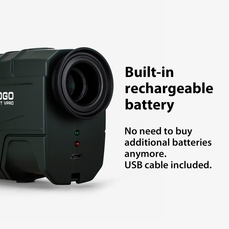 [AUSTRALIA] - Gogogo Sport Vpro Green Hunting Rangefinder -1200 Yards Laser Range Finder for Hunting and Golf with Speed, Slope, Scan and Normal Measurements, Rechargeable 1200 Yard 