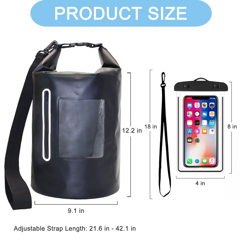15L Faraday Bags with Waterproof Phone Pouch, Faraday Cage for Signal Blocking, Faraday Key Fob Protector, Anti-Theft Anti-Tracking GPS RFID Waterproof Dry Bag