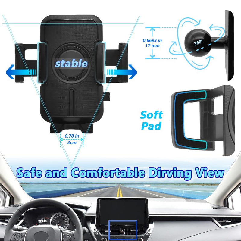 WAAPAK Car Phone Holder Mount 2020-2026 Corolla Auto Accessories Interior Decoration Smartphone Thick Case Cradles Navigation Bracket