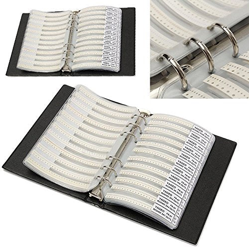 DollaTek 1% 0805 SMD Resistance Assorted Folder (0 Ohm-10M Ohm) 170value x 50pcs = 8500pcs Sample Book 0805 Resistor