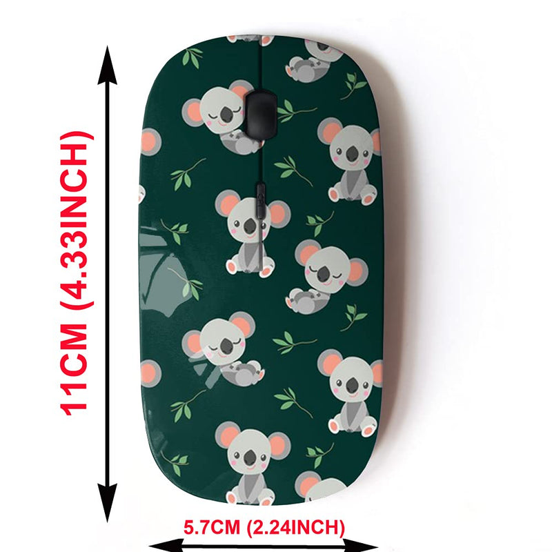 2.4G Wireless Mouse with Cute Pattern Design for All Laptops and Desktops with Nano Receiver - Sleeping Koala Bear