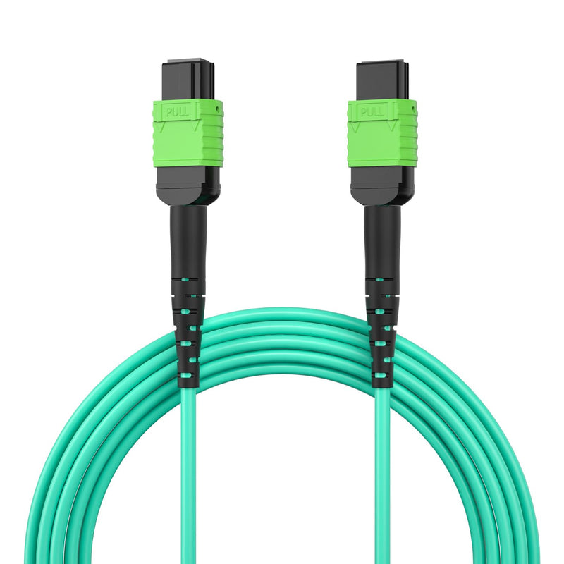 10Gtek MPO Cable, Compatible with NVDA MFP7E10-N005, OM4 MPO-12 APC (Female) to MPO-12 APC (Female) Multimode Fiber Cable, Type B LSZH, 5-Meter 2) OM4 MPO Cable (APC)
