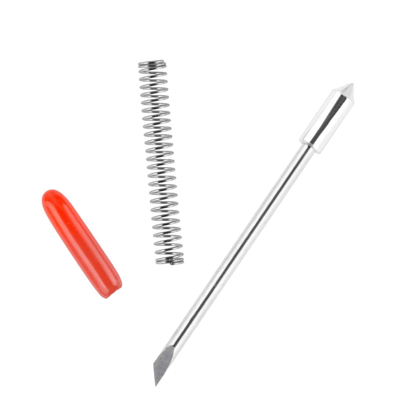 HQMaster 45 Degree Vinyl Cutter Blades Lettering Blade for Graphtec Cutting Plotter, Red Cap Pack Of 10 with Springs 45°
