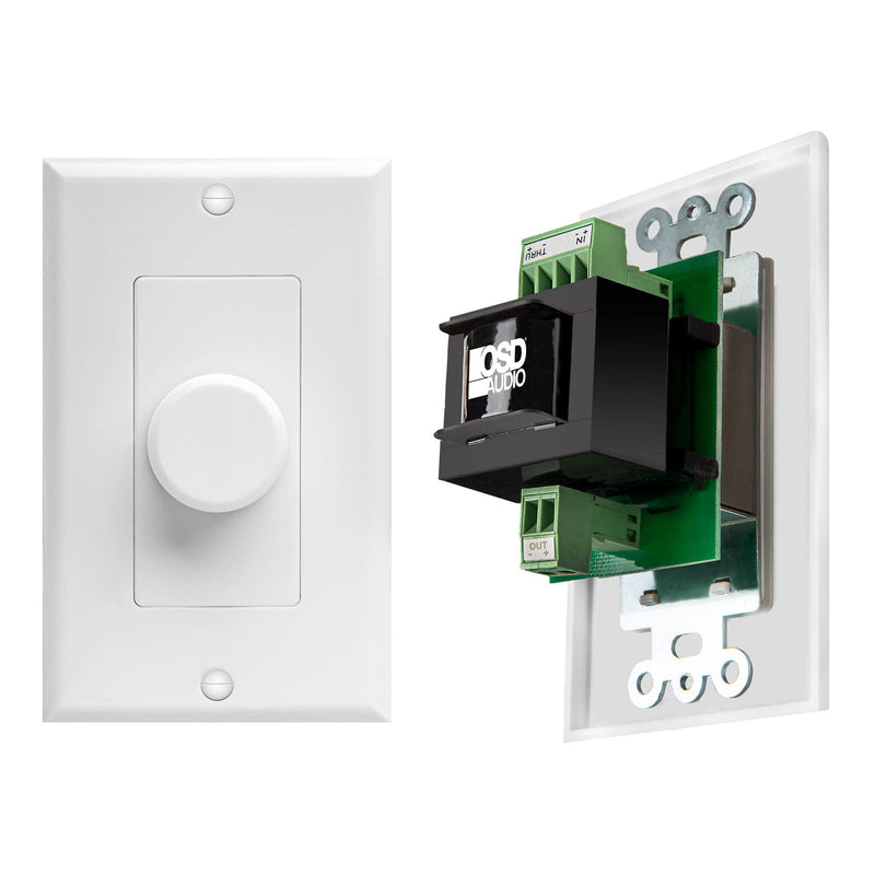 OSD Audio 70V Mono 50W in-Wall Volume Control Unique Thru-Put Easy Daisy Chain Install (White, Almond, Bone) MVC50 50 watts