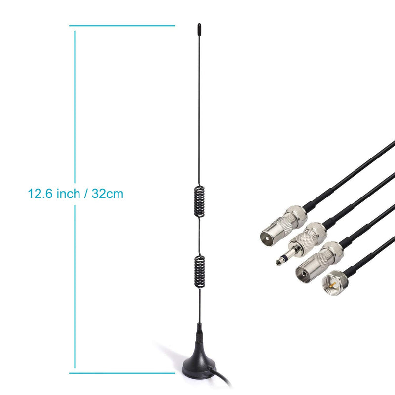 Bingfu FM Antenna Magnetic Base FM Radio Antenna for Pioneer Onkyo Yamaha Marantz Sherwood Indoor Digital HD Radio FM Radio Bluetooth Home Stereo Receiver AV Audio Vedio Home Theater Receiver Tuner Magnetic FM Antenna