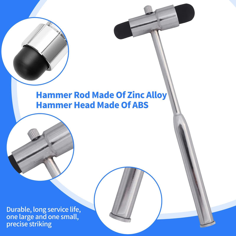 [AUSTRALIA] - Neurological Reflex Hammer with Built-in Brush and Needle, Reflex Hammer Medicine Made of Plastic with Double Head, Multifunctional Percussion Reflex Hammer, for Reflex Tests 