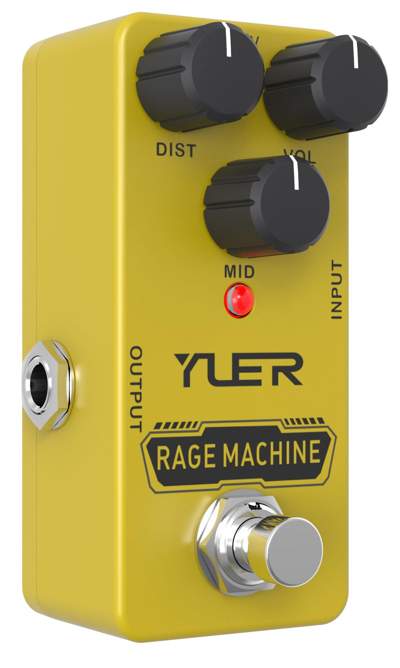 Rage Machine, Guitar Effects Pedal, Mini Single Type, True Bypass, DC 9V, for Electric Guitar and Bass
