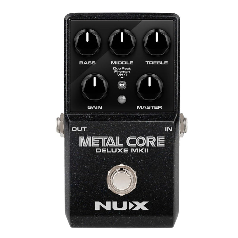 NUX Metal Core Deluxe MKII High Gain Preamp Pedal with 3 Distinctive High Gain Amp Models