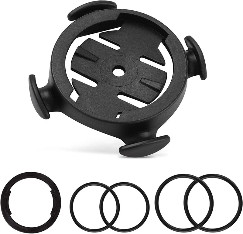 Compatible for COOSPO BC107 Mount, Out-Front Bike Computer Mount Compatible with Garmin,Wahoo,XOSS Bike Computer, Out Front Bracket Plastic Bike Computer Mount Adapter Base (2 pack-Black+Black) 2 pack-Black+Black
