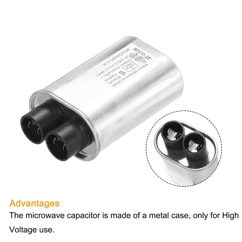 QUARKZMAN Microwave Condenser Replacement High Voltage Oven Capacitor 2100VAC 1.10uf