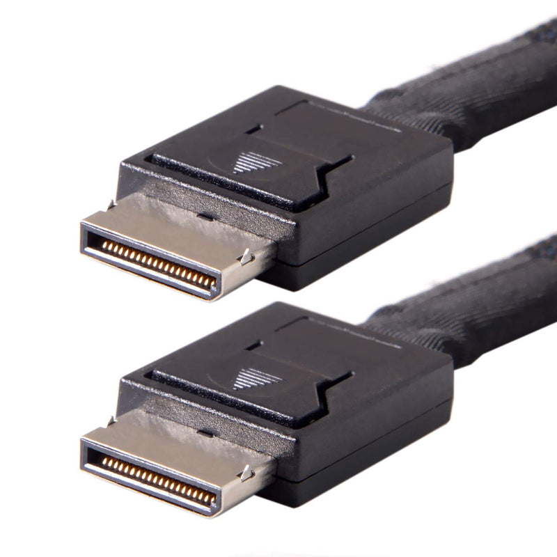 chenyang SFF-8611 Cable OCuLink PCIe PCI-Express 4.0 SFF-8611 4i Male to SFF-8611 Male Data Extension Cable 50cm for eGPU GPD Win Max2 External Graphics Card & SSD SFF-8611 - SFF-8611