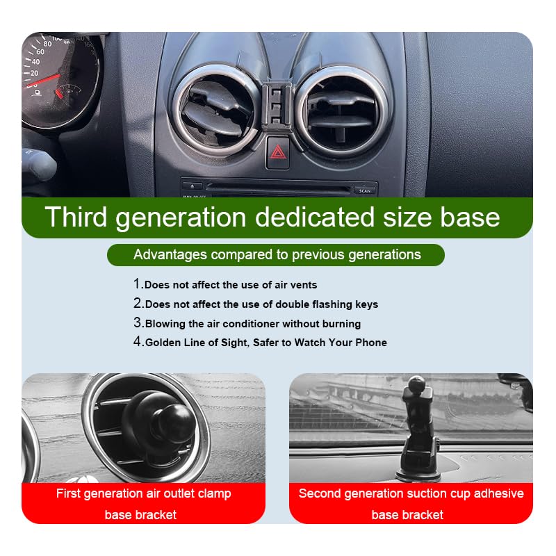 Car Phone Holder for Nissan Rogue 2008-2013 Auto Accessories | Auto Lock Hands Free Cell Phone Mount Car fits for iPhone & All Smartphones