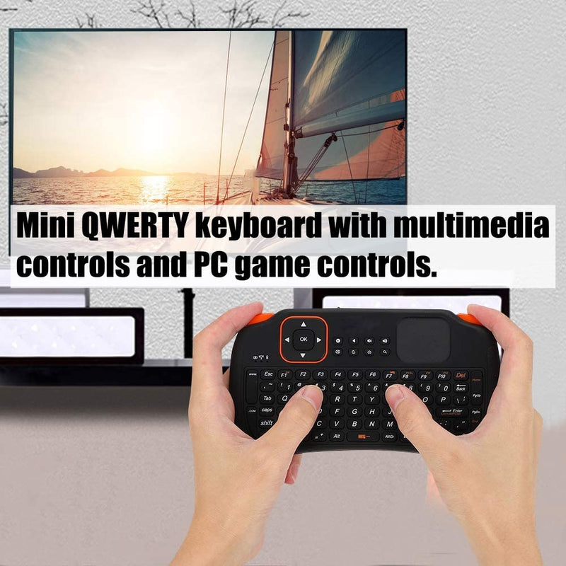 Yoidesu Mini Wireless Keyboard with Touchpad Mouse,2.4GHz Mini Wireless Keyboard Controller with 83-Key,Rechargeable Mini Keyboard