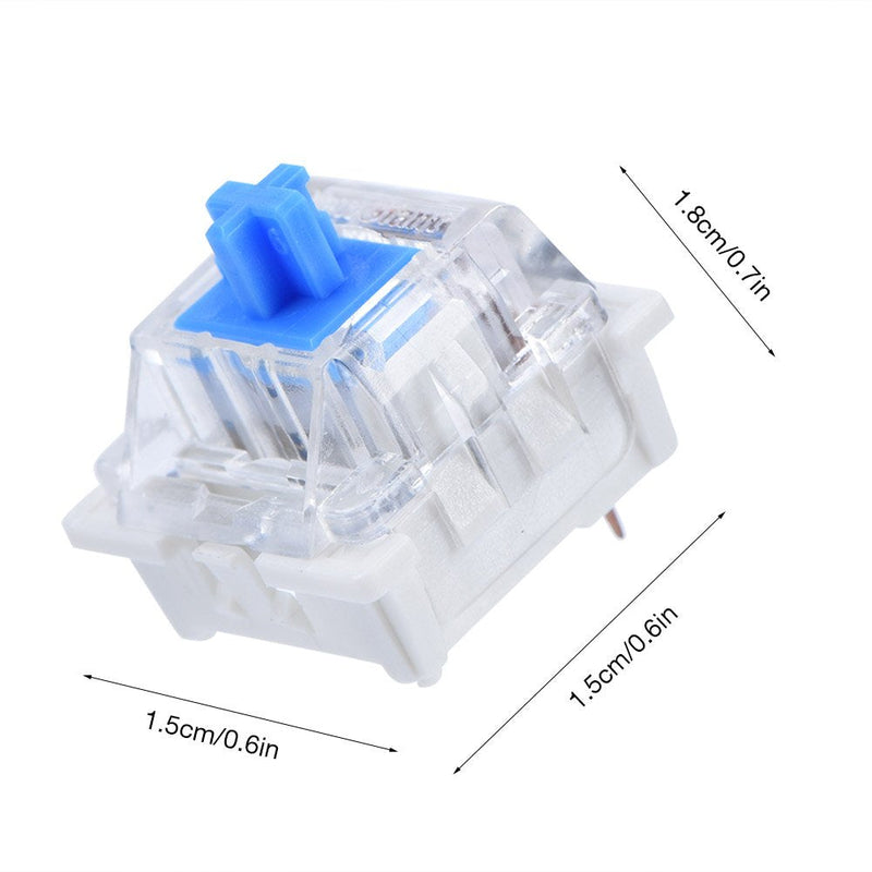 Eboxer 10 PCs Replacement Keyboard Switch Mechanical Key Switch Plate Mounted Blue Switch, Unique Tactile Feelings, for NewGiant RGB Series