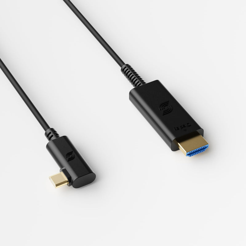 STORHM USB-C Right Angle to HDMI 2.0 Cable - HDMI Certified Ultra High Performance 4K Active Optical Cable – Unparalleled Performance and Compatibility (10ft) 10ft