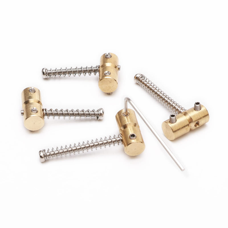 [AUSTRALIA] - Brass Bass Bridge Saddles for 4 String PB Precision Bass JB Jazz Bass Guitar Vintage Electric Guitar Replacement(4 Pack, Golden) 
