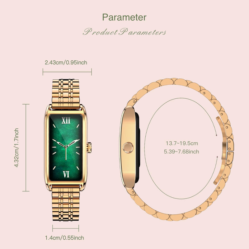 Smart Watch for Women Ladies Fitness Watch Heart Rate Monitor Sleep Tracker Sport Modes Pedometer Call Notification Music & Camera Control Elegant Smartwatch for Android iOS Phones (Pink Gold) pink gold