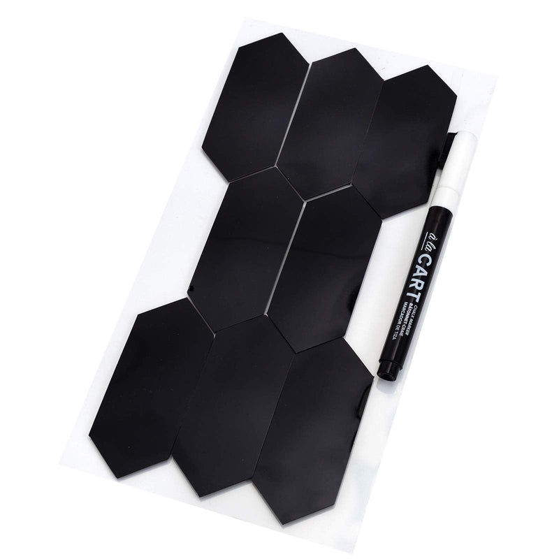 We R Memory Keepers 0633356603047 Accessories A la Carte-Magnetic Chalkboard Labels and Marker (8 Piece), Multi Magnet Chalkboard Labels