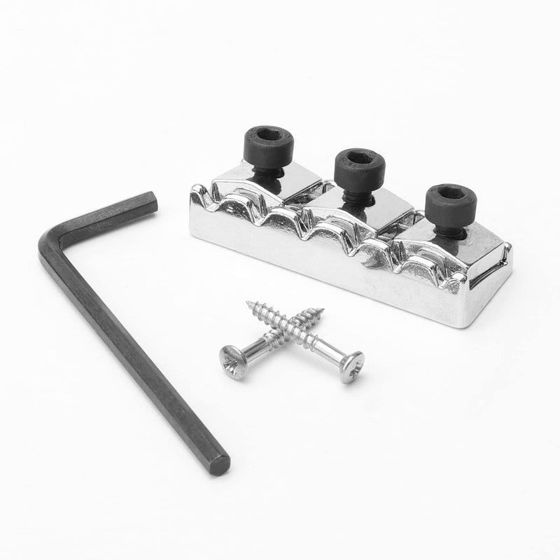 Chrome Electric Guitar Parts Strings Locked Nut 42mm for Floyd Rose Tremolo Bridge Chrome