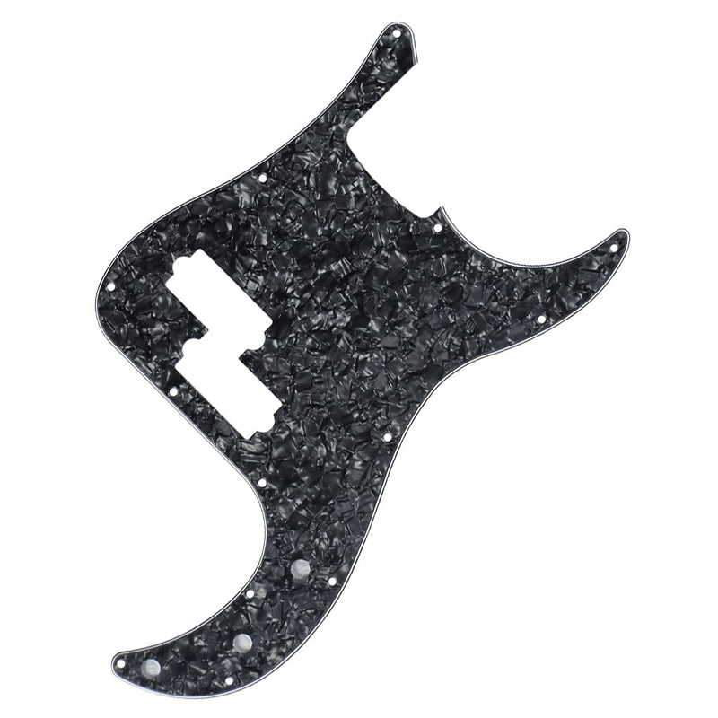 FLEOR P Bass Pickguard Guitar Scratch Plate Pick Guard for 4 String American/Mexican Standard Precision Bass Style, 4Ply Black Pearl