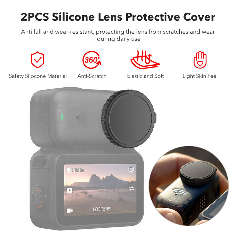 [AUSTRALIA] - Accessories for DJI Osmo Nano, PU Portable Mini Carrying Bag Nano Case Lens Screen Protectors HD Full Protection Tempered Glass Rubber Lens Cap Cover 