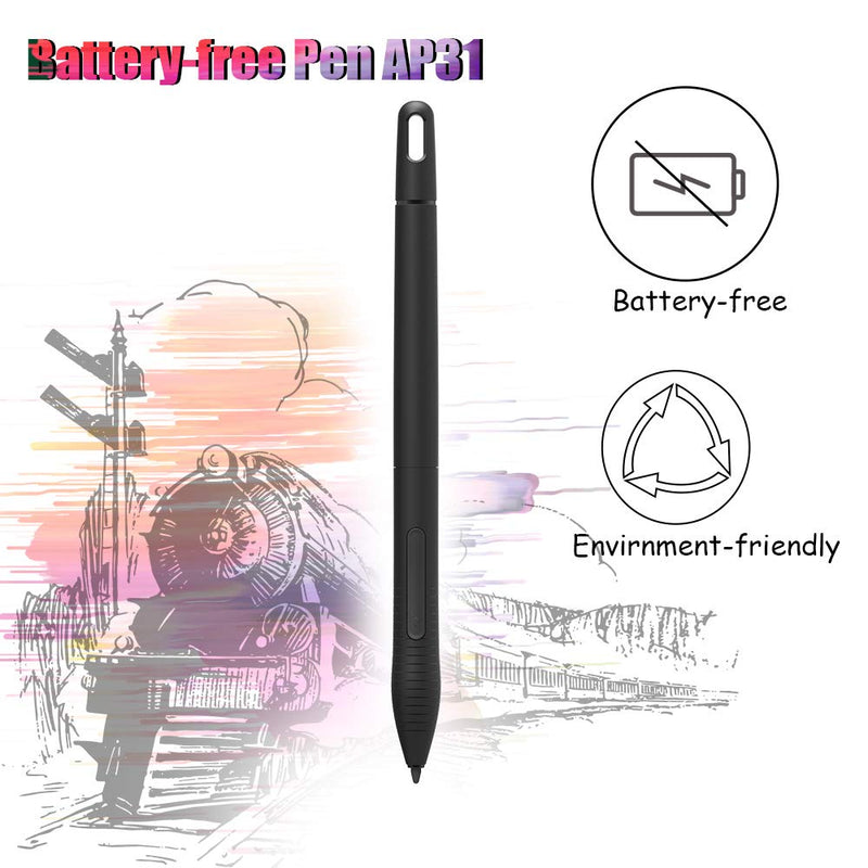 GAOMON Battery-Free Pen AP31 with 8192 Levels Pressure Sensitivity for GAOMON M10K2018 Graphic Tablet Only
