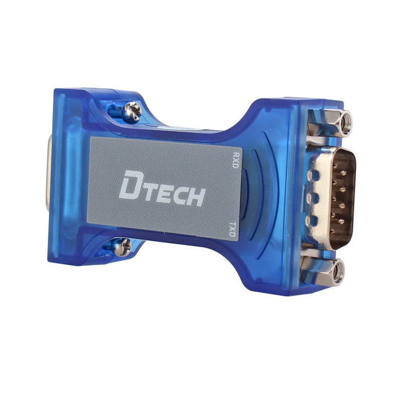 DTECH Industrial Grade RS232 to RS485 Converter Adapter Optical Isolation Protector with TX RX LED Lights for Long Haul Serial Communication