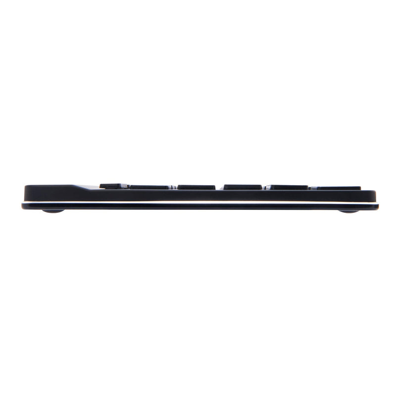 R-Go Tools Compact Slim Ergonomic Wired-USB-C Keyboard for PC/Computer/Desktop/Windows/Linux/Mac QWERTY (US), Break LED Function, Black