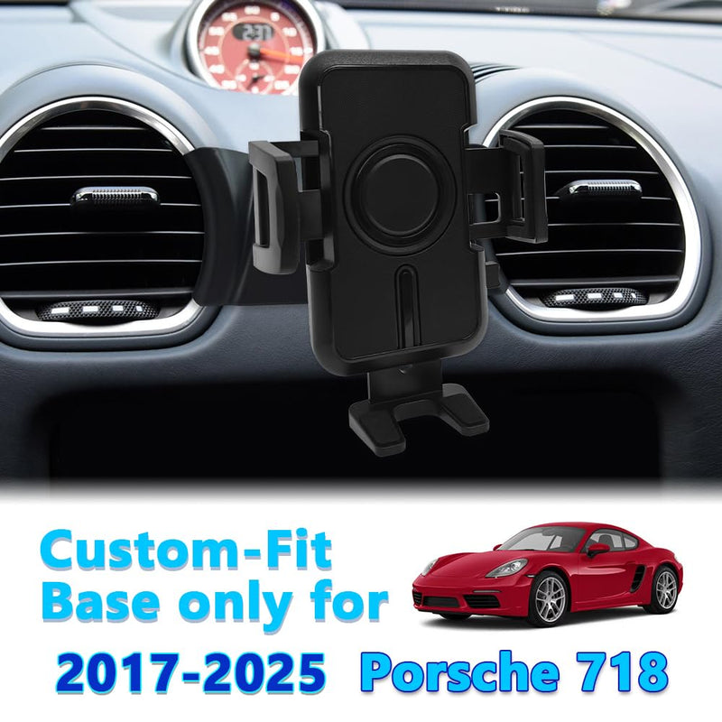 WAAPAK Car Phone Holder Mount 2017-2025 Porsche 718 Cayman Auto Accessories Interior Decoration Smartphone Thick Case Cradles Navigation Bracket iPhone