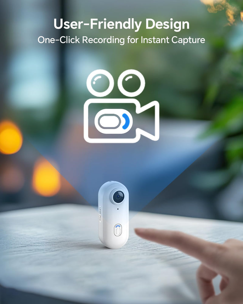 BOBLOV W4 2K Mini Body Camera, Wearable 128GB Camera with 360°Rotatable Clip & Magnetic Clip, 120 Minutes for Recording, Easy to Use and Take for Lecture, Traveling and Outdoors Activities (WT128GB) WT128GB