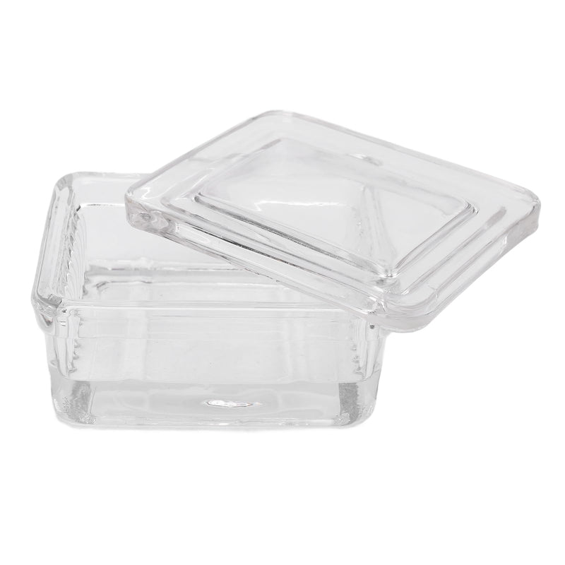 [AUSTRALIA] - Glass Staining Jar with Lid, Transparent Container, Sturdy (Glass with 10 Slides) Glas mit 10 Objektträgern Glass with 10 slides 