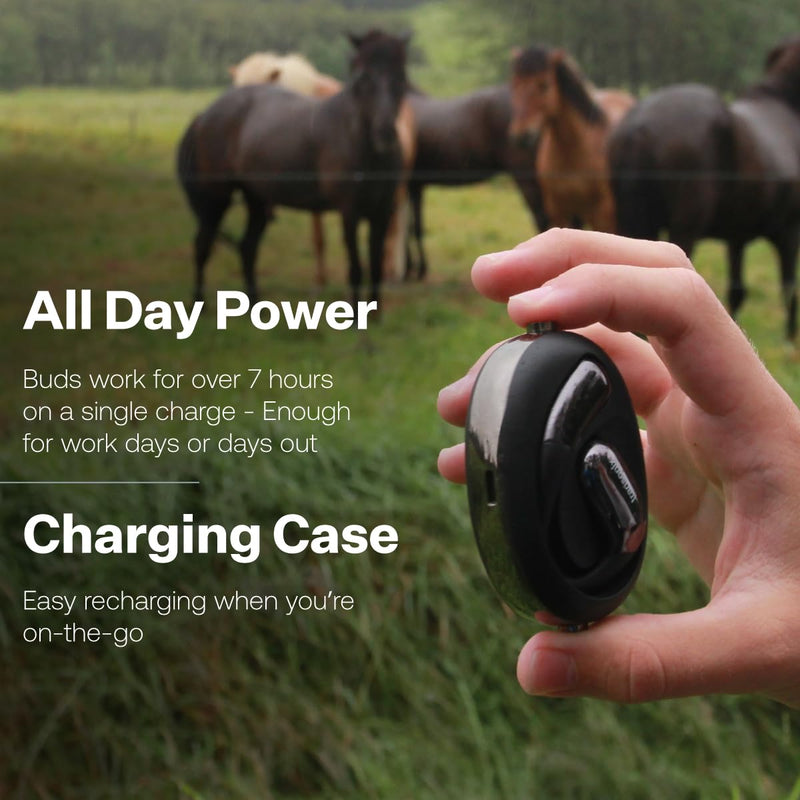 Harmonix TravelerAI Spin, Bluetooth Earbuds with Spinner Case, Real-Time AI Translation, Black