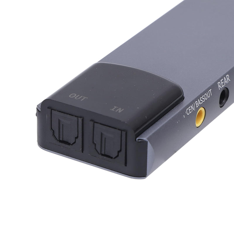 7.1 USB Surround Sound Card 5.1 External Sound Card with Optical SPDIF Input Output Audio Adapter Noise Reduction Aluminum for PC Laptop CM6206 Chip