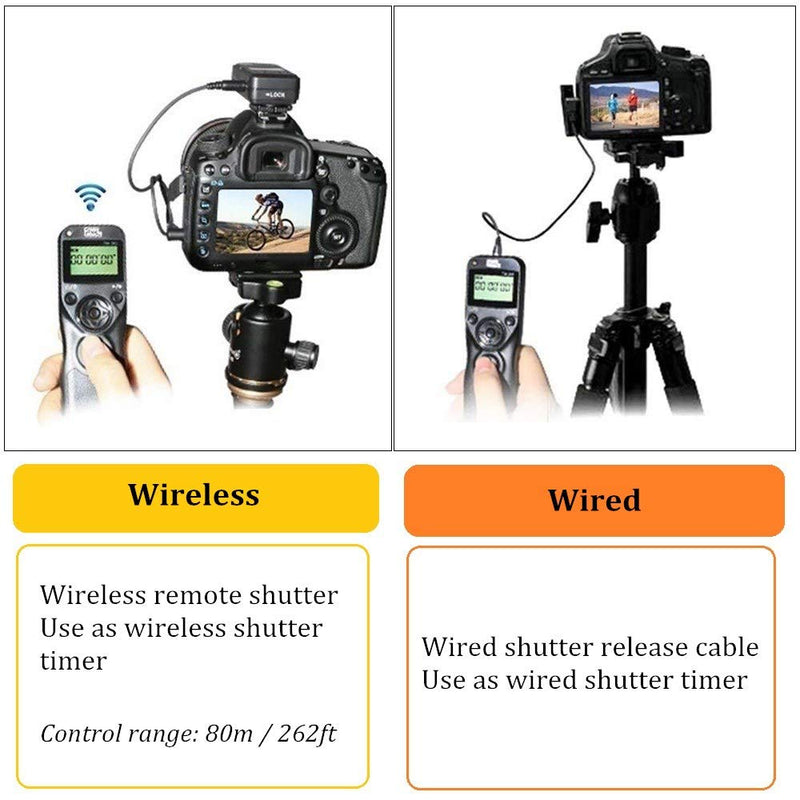 Pixel Timer Shutter Release Remote Control TW283-DC2 Remote Release for Nikon Z7 Z7II Z6 Z6II Z5 D5600 D3300 D5000 D5100 D5200 D5300 D5500 D90 D7000 D7100 D7200 D7500 D780 D610 D750 P7700 P7800 TW-DC2 Nikon