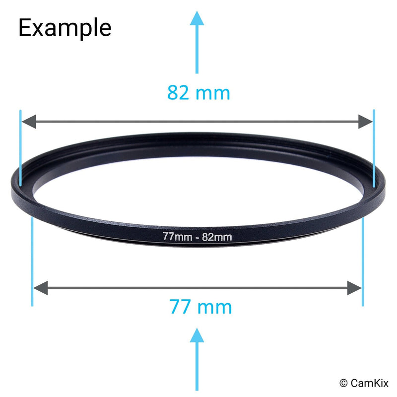 Step Up Lens Filter Adapter Rings - Set of 9 - Allows You to Fit Larger Size Lens Filters on a Lens with a Smaller Diameter - Sizes: 37-49, 49-52, 52-55, 55-58, 58-62, 62-67, 67-72, 72-77, 77-82 mm Step Up Lens Filter Adapter Kit - Set of 9
