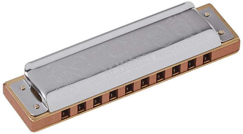[AUSTRALIA] - Hohner 1896BX Marine Band Tuned to Key of C Harmonica with 0.9mm Brass Reedplates, Single Laquered Pearwood Comb, and Arched Stainless Steel Covers 