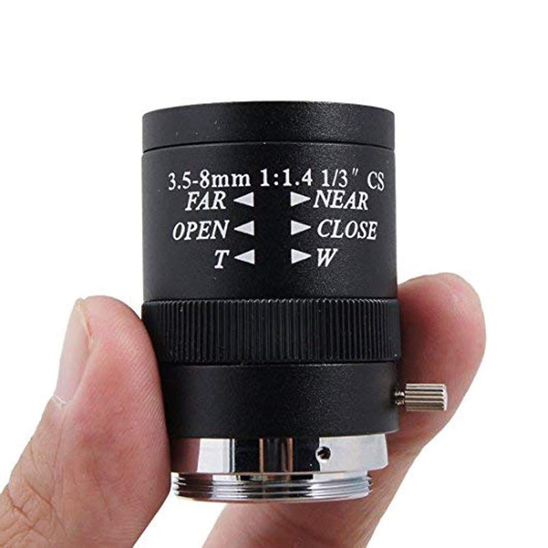 3.5-8.0mm F1.4 CCTV Lens CS Mount Manual Focus Zoom Focal IR 1/3" 1:1.4 for Security IP Camera
