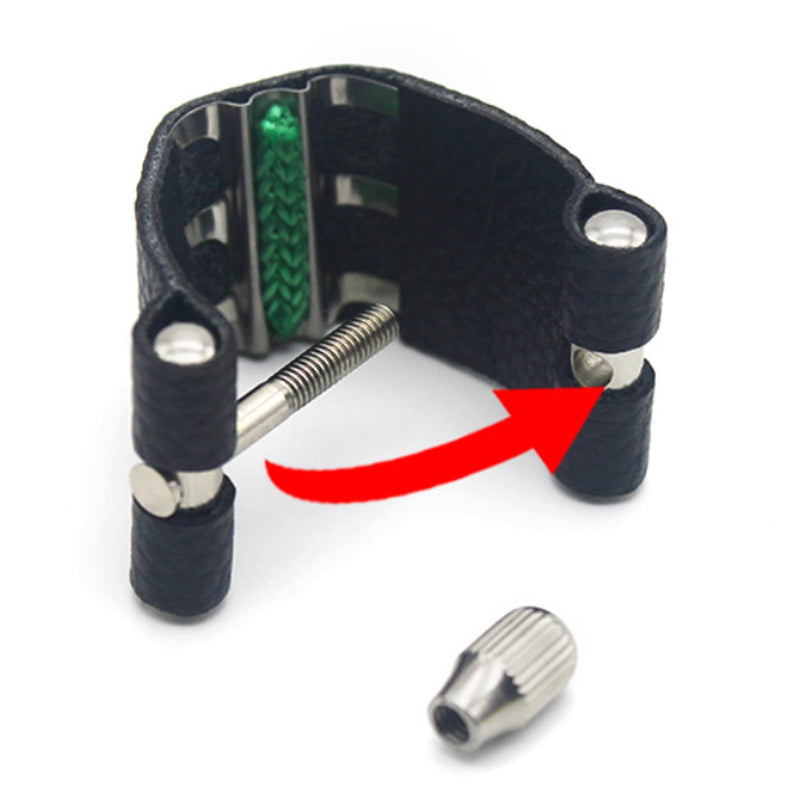 Clarinet Ligature - Sturdy Synthetic Leather, Adjustable, Secure Fit, for Standard Clarinets, Easy Installation Clarinet