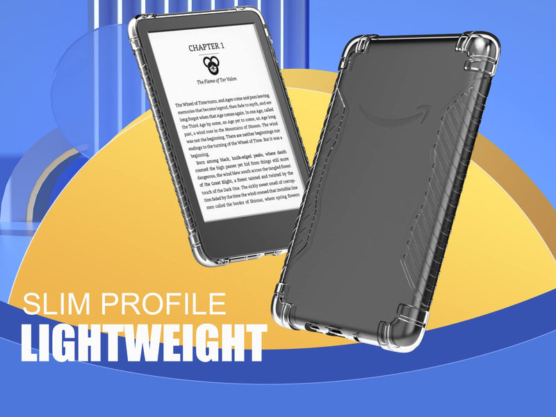 MoKo Case for 6" All-New Kindle (11th Generation-2022 Release), Ultra Clear Soft Flexible Transparent TPU Skin Bumper Back Cover Shell, Clear
