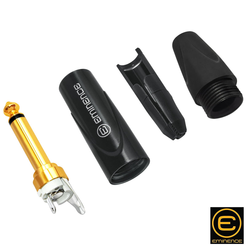 1 Foot - Gotham GAC-1 Ultra Pro - Premium, Low-Capacitance Guitar Bass Instrument Cable - with Straight to Angled 1/4 Inch Eminence Gold Plated Connectors