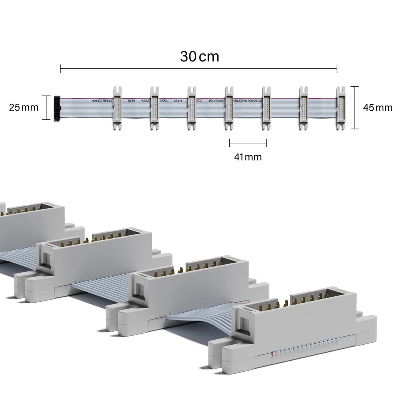 Eurorack Flat Ribbon Flying Bus Cable Modular Synth Synthesizer [30 cm - 11.81"] 30 cm - 11.81"