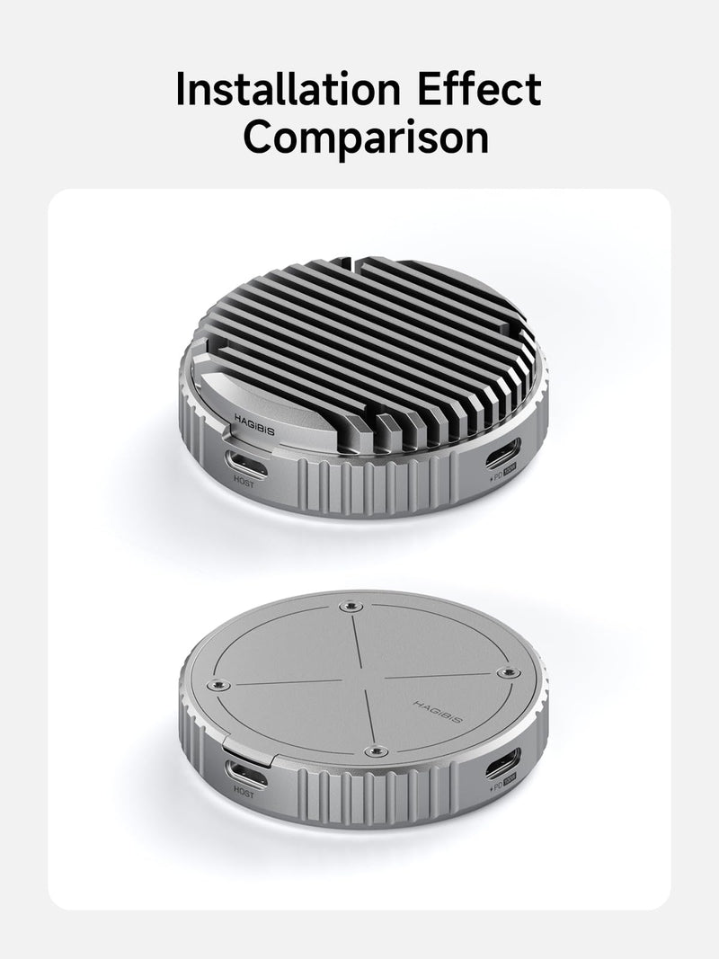 [AUSTRALIA] - Hagibis Heat Dissipation Fins Cover for MC100 Magnetic M.2 2230 NVMe SSD Enclosure with Magsafe for iPhone 15 Pro Max ProRes, Cooling Upper Cover MC100 Replacement Parts 