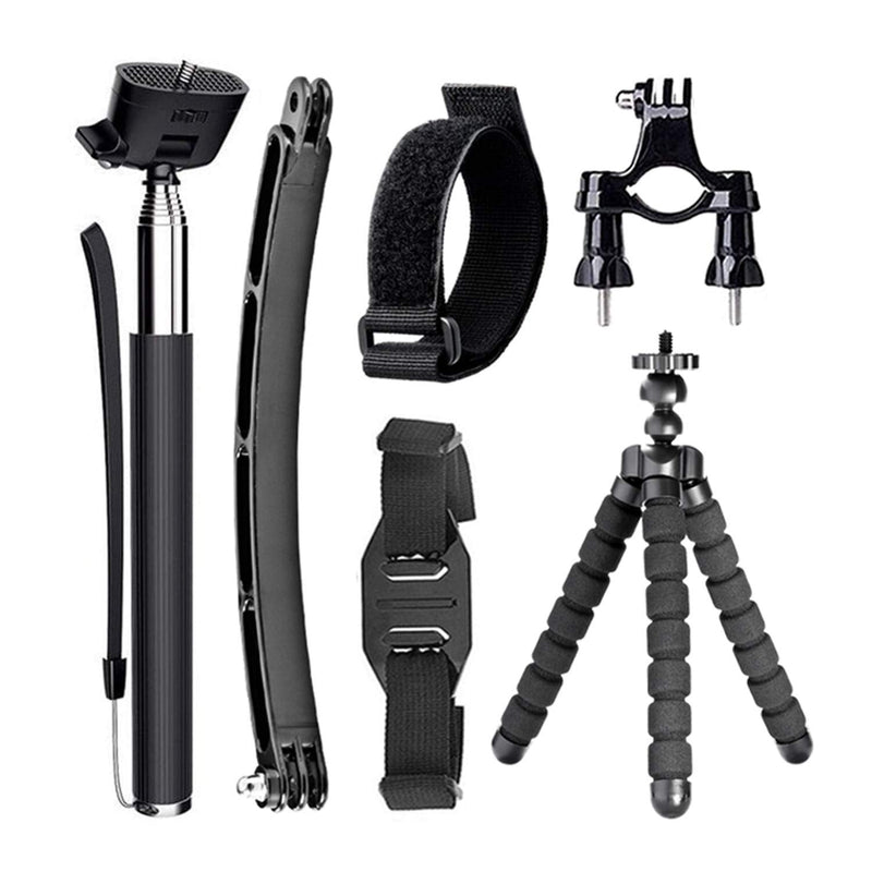 Koah 50-In-1 Action Camera Accessory Kit (Compatible with GoPro) - Suction Cup, Floating Handle, Grip Strap, 360 Rotation Clip, Tether Straps, Wrist Strap, Monopod, Bicycle Handlebar, Chest Strap, etc