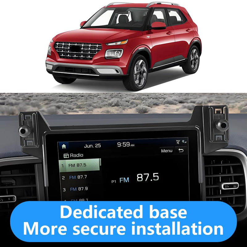 Car Phone Holder for Hyundai Venue 2020 2021 2022 2023 2024 2025 2026 Auto Interior Accessories Best Cell Phones Mount Cellphone Mobile Cradle Charging Navigation Bracket Screen Stand Accessory