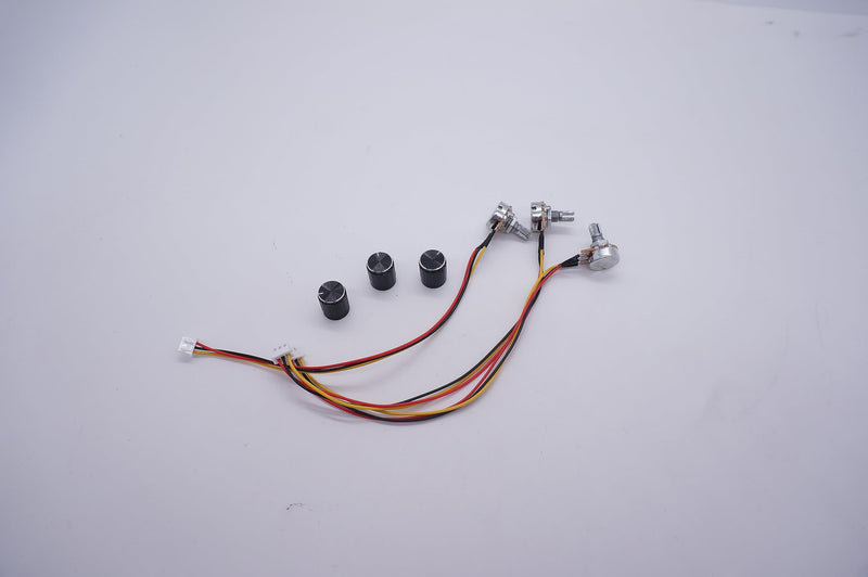 Taiss/3 Pcs 10K Ohm Linear Taper Adjustable Rotary Potentiometer Change Resistance WH148 B10K 3 Pin with XH2.54-3P Connector Wire Cable + Black Knob Cover Cap 148-10k-BKL