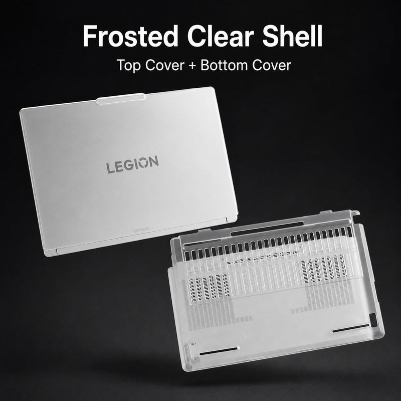 Laptop Case Set for 2026 Legion 5i/5a Gen 11 Intel/AMD (15″) | 4-piece set with frosted PC shells to help reduce scratches and wear, vented bottom, keyboard cover and screen protector